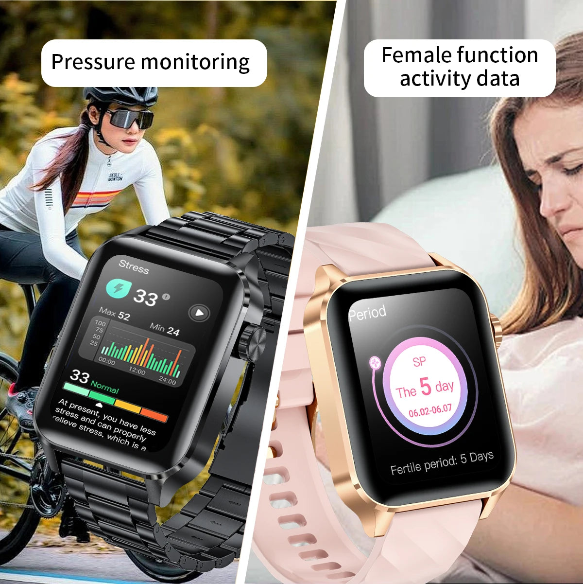 LIGE Smartwatch dla mężczyzn i kobiet Luksusowy Wodoszczelny Zegarek Sportowy z Pełnym Ekranem Dotykowym Smartwatch Fitness dla Xiaomi Huawei Android iOS iPhone