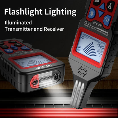 NOYAFA NF-826 Underground Cable Tester Locator Wire Tracker Detection Wall Electrical Lines Water and Gas Supply Pipeline Path