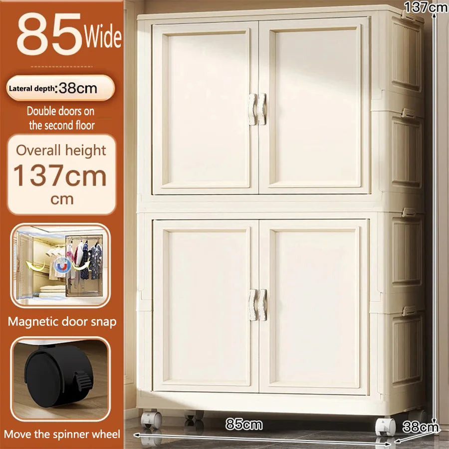 Home Use Baby Closet Easy Assembly Bedroom Storage Cabinet Thickened Children's Clothes Organizer Infant Wardrobe
