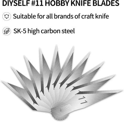 Exacto High Carbon Steel Blades, 100/200/300PCS Craft Knife Blades, Exacto Knife Blades 11,11 Exacto Knife Refill Blades