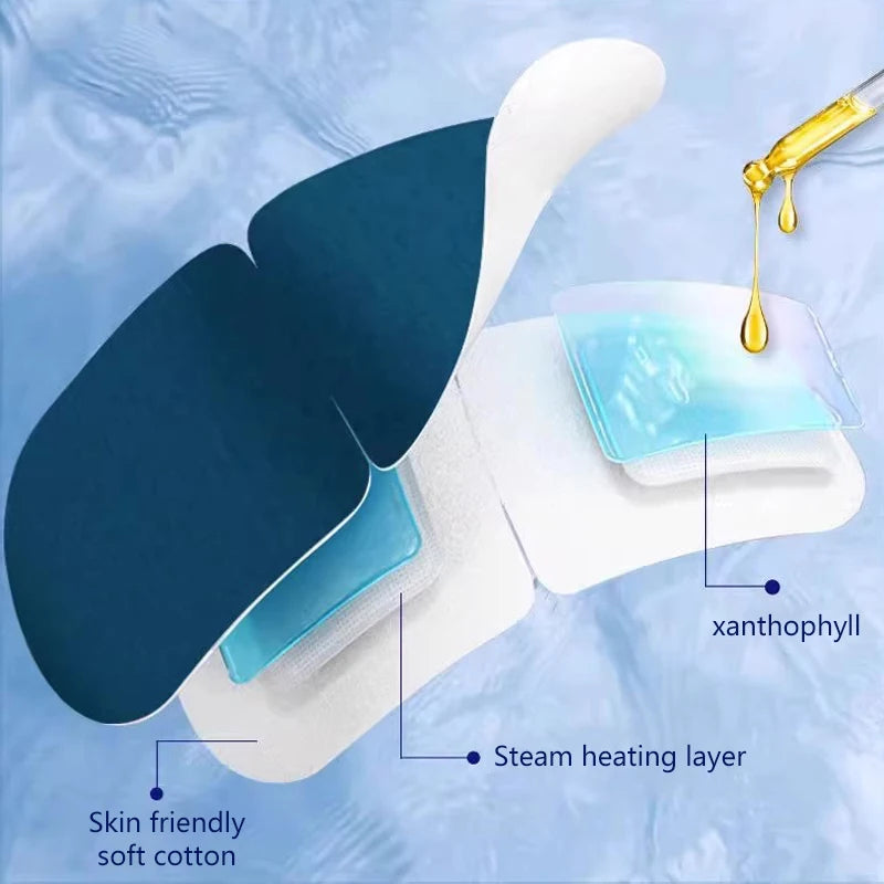 5PCS Lutein Steam Eye Mask Warm Moist Heating AndSoothing For The Eyes Light-Blocking Eye Protection Mask Hot Compress Eye SPA