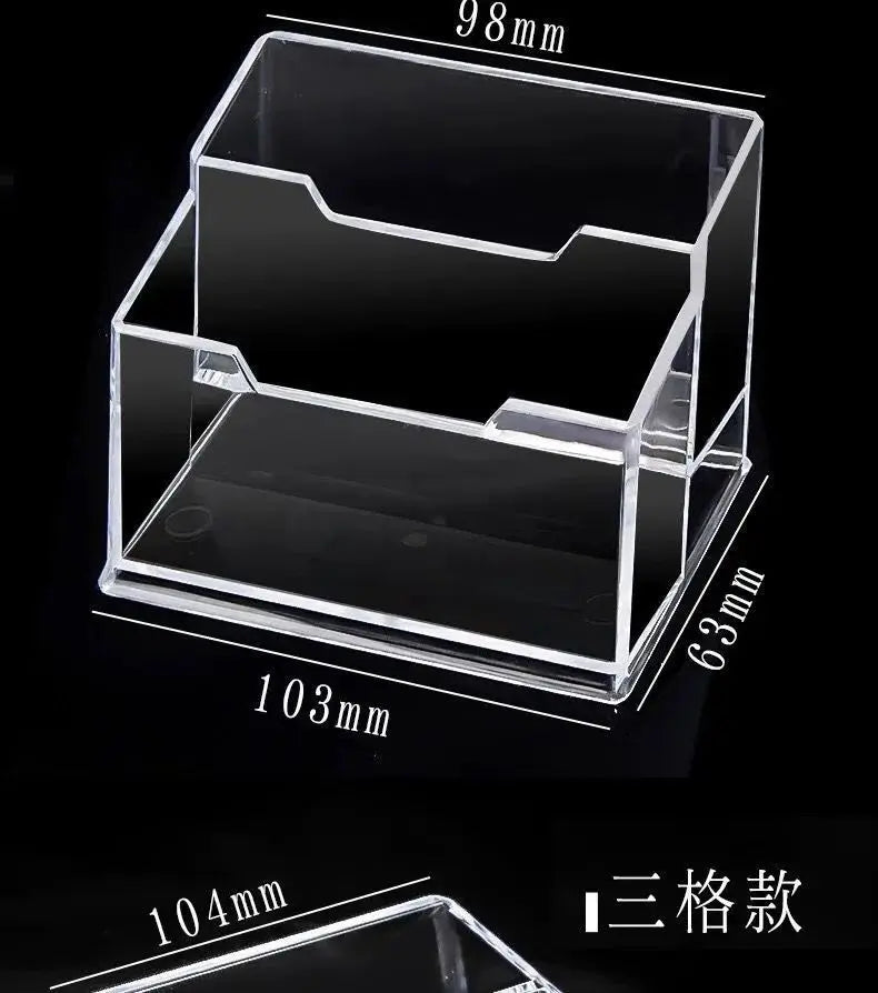 Business Card Stand Creative Transparent Acrylic Card Storage Box Business Large Capacity Card Box