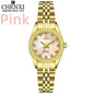 CHENXI Hot Sale Luxury Women's Golden Stainless Steel Small Dial Watch Quartz Charm Dress Trendy Wristwatch for Fashion Lady