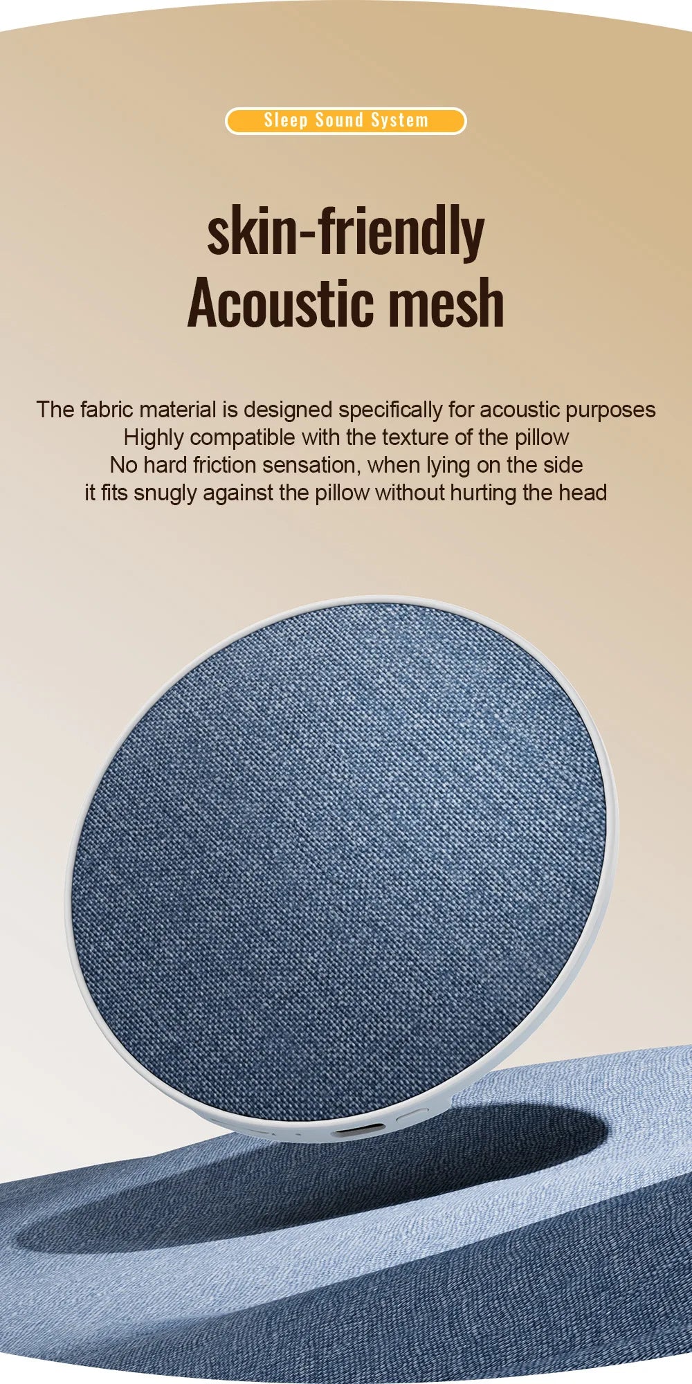 High Dynamic Sound Quality Bluetooth Speaker Bedside Sleep-enhancing Audio Ultrasonic Pillow-top Sleep Aid Speaker 2026 NEW