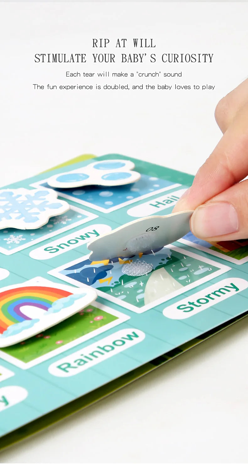 Busy Book for Kids Quiet Book Sticker Montessori Early Educational Toy Toddlers Matching Puzzles Game Baby Learning Toys Gifts