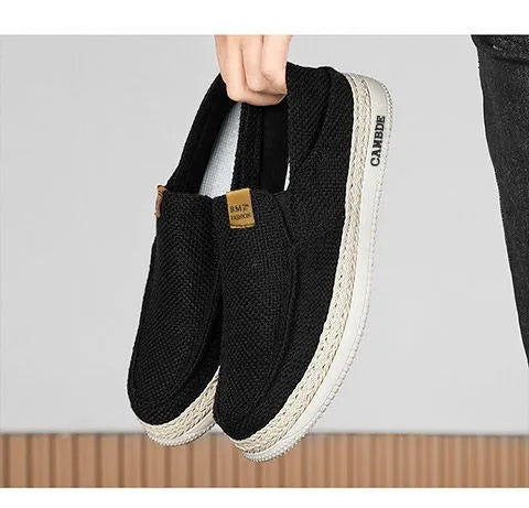 Summer Casual Loafers Men Breathable Slip On Casual Shoes for Men Classic Linen Canvas Sneakers Male Light Flats Lazy Shoes