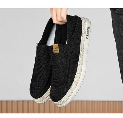 Summer Casual Loafers Men Breathable Slip On Casual Shoes for Men Classic Linen Canvas Sneakers Male Light Flats Lazy Shoes