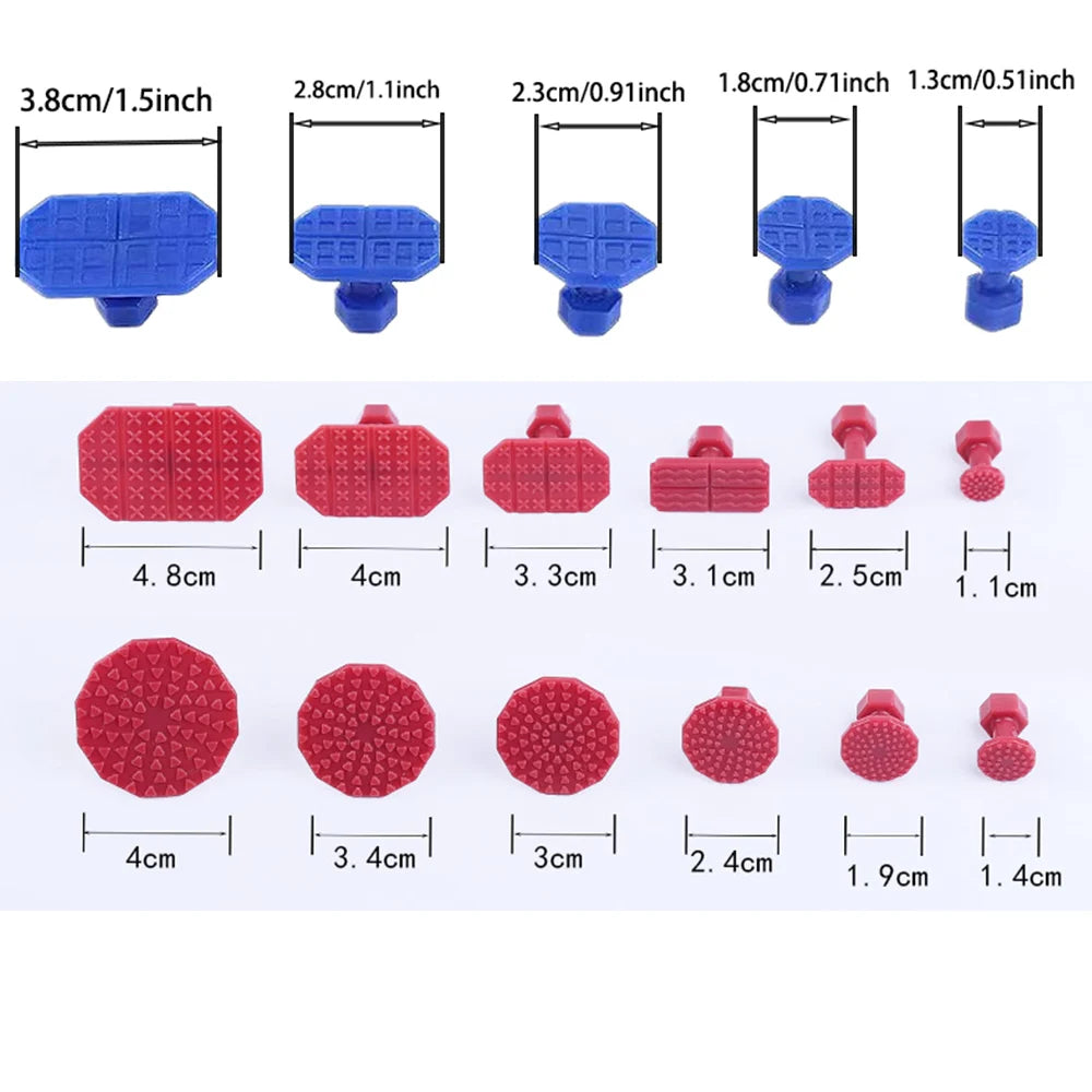 Car Dent Puller Kit Paintless Dent Golden Lifter Suction Cup Bridge Puller Dent Remove Tool Hail Damage Refrigerator Door Repair