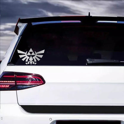 16x9.7cm Triforce Wings Car Stickers Vinyl Decal Auto Accessories For BMW Mini Volkswagen Audi Benz Tesla Golf Audi Fiat Ford