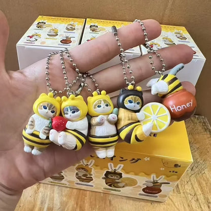 Shaped Mofusand Bee Blind Box Twisted Egg Bee Cat Anime Figure Ornament Cute Doll Handmade Model Decoration Toys Surprise Gift