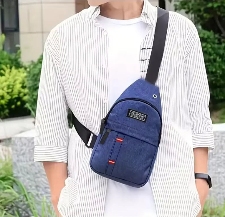 Adjustable chest bag for both men and women, one shoulder diagonal cross single shoulder bag, Oxford cloth chest bag