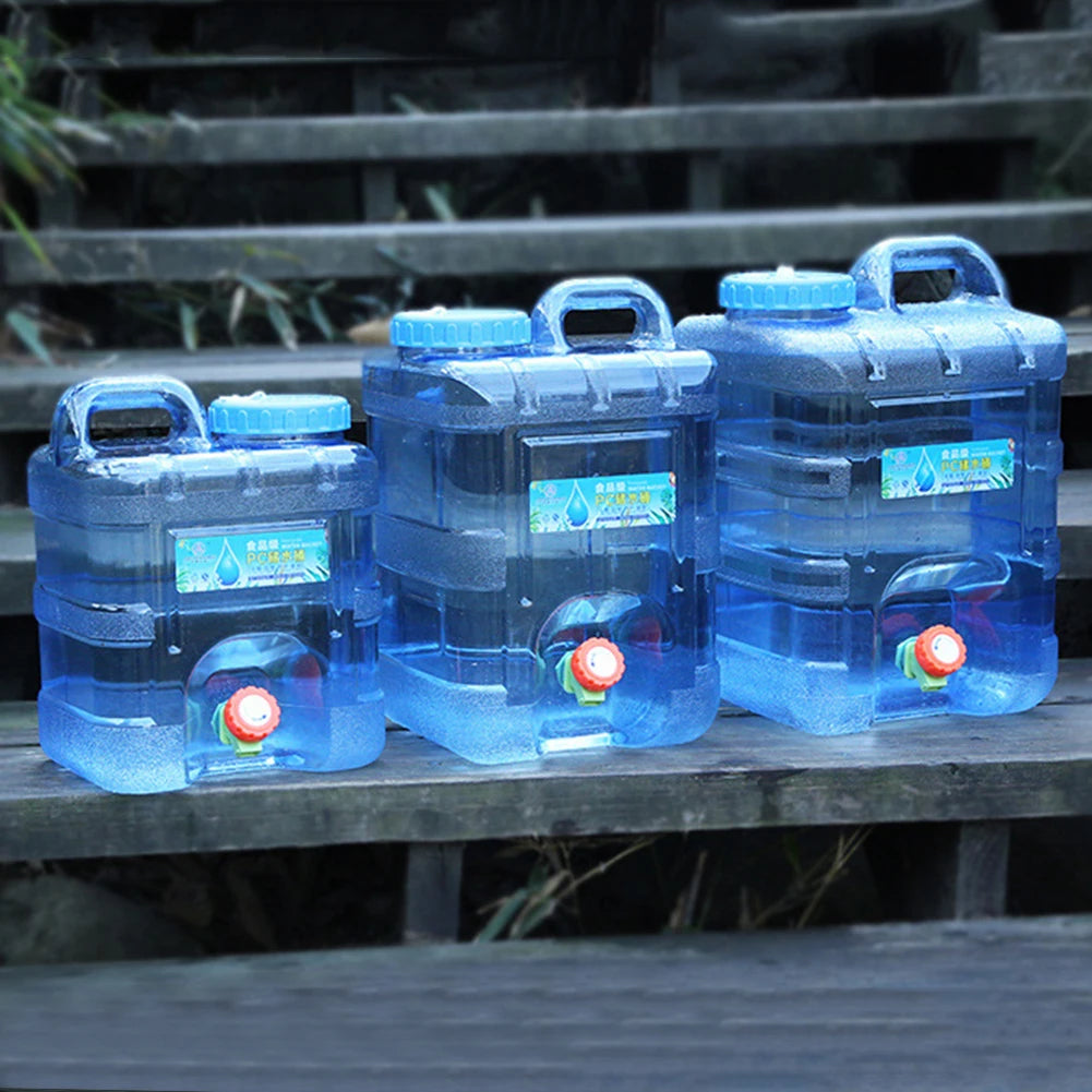 7.5/10/15L Camping Water Container Portable Pure Water Tanks Food Grade Large-Capacity with Faucet Outdoor Supplies