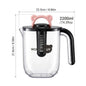 2200ml Large Capacity Plastic Water Jug Water Carafe Cold Drink Container Juice Jar Pitcher with Lid and Tea Filter