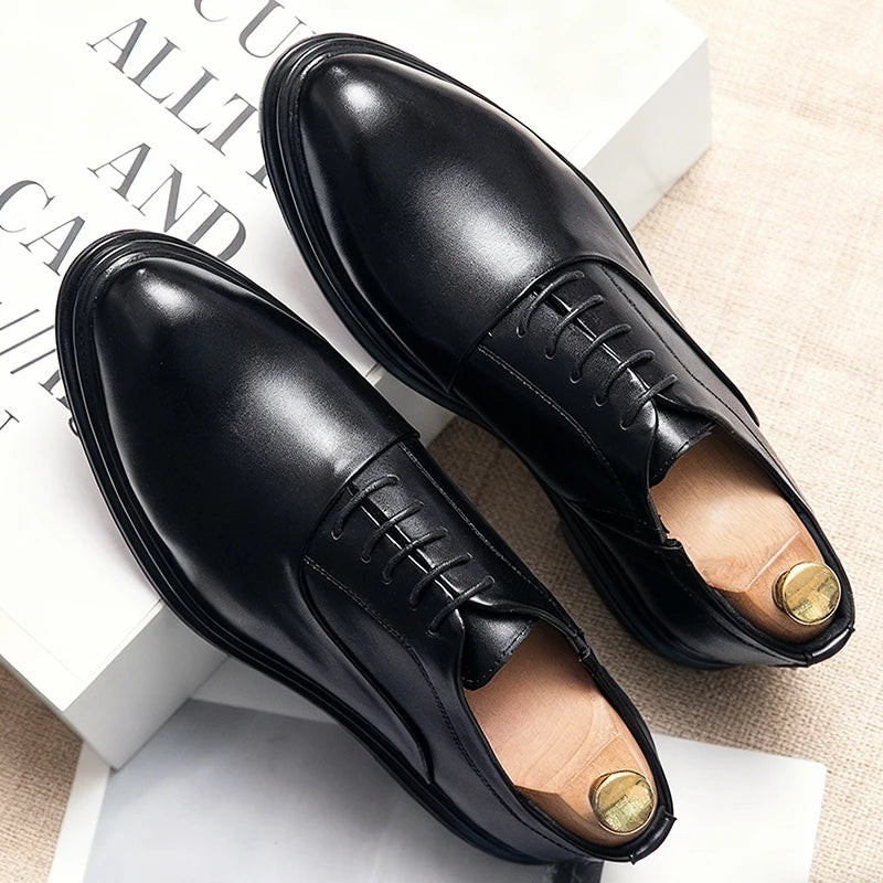 Men's Dress Shoes Classic Office Social Oxford Leather Shoes Men Trend Wedding Casual Business Shoes For Men Formal Leather Shoe