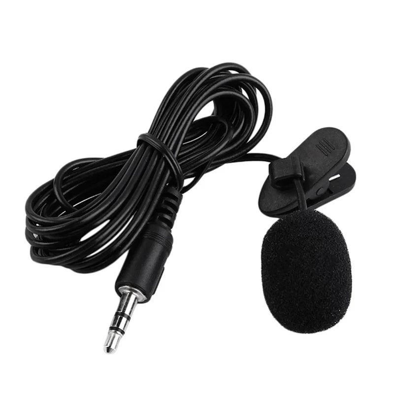 Portable Clip-on Lapel Lavalier Microphone 3.5mm Jack Hands-free Mini Wired Condenser Microphone For Iphone SamsungXiaomi Laptop