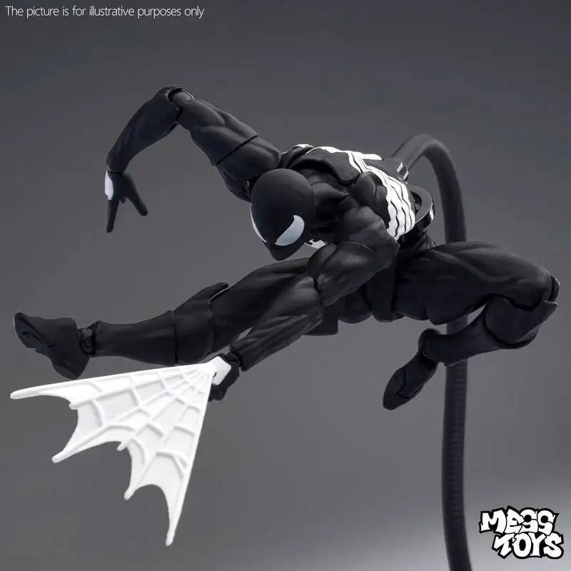 16cm MESS TOYS 1/12 Spider-Man Venom Symbiote Kaine Parker Scarlet Spider Black & Red Suit Action Figure Anime Model Toy Gifts