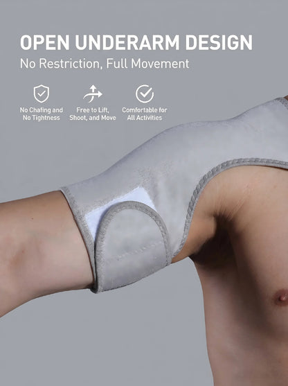 VBOSI Adjustable Compression Shoulder Support Brace Breathable Sports Shoulder Wrap for Men Women Gym Basketball Pain Relief Inj