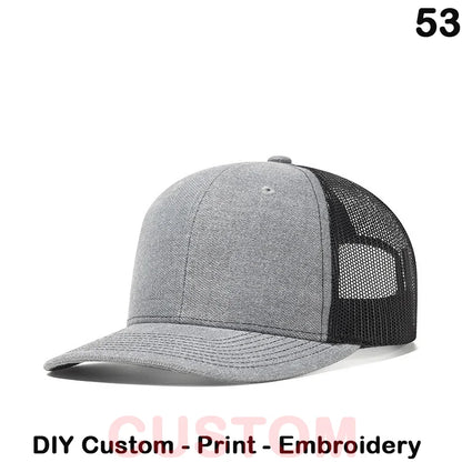 Fedoryn Custom Embroidery Baseball Cap for Men and Women DIY Design Mesh Cap LOGO Print Hat Quality Truck Hat Wholesale Unisex