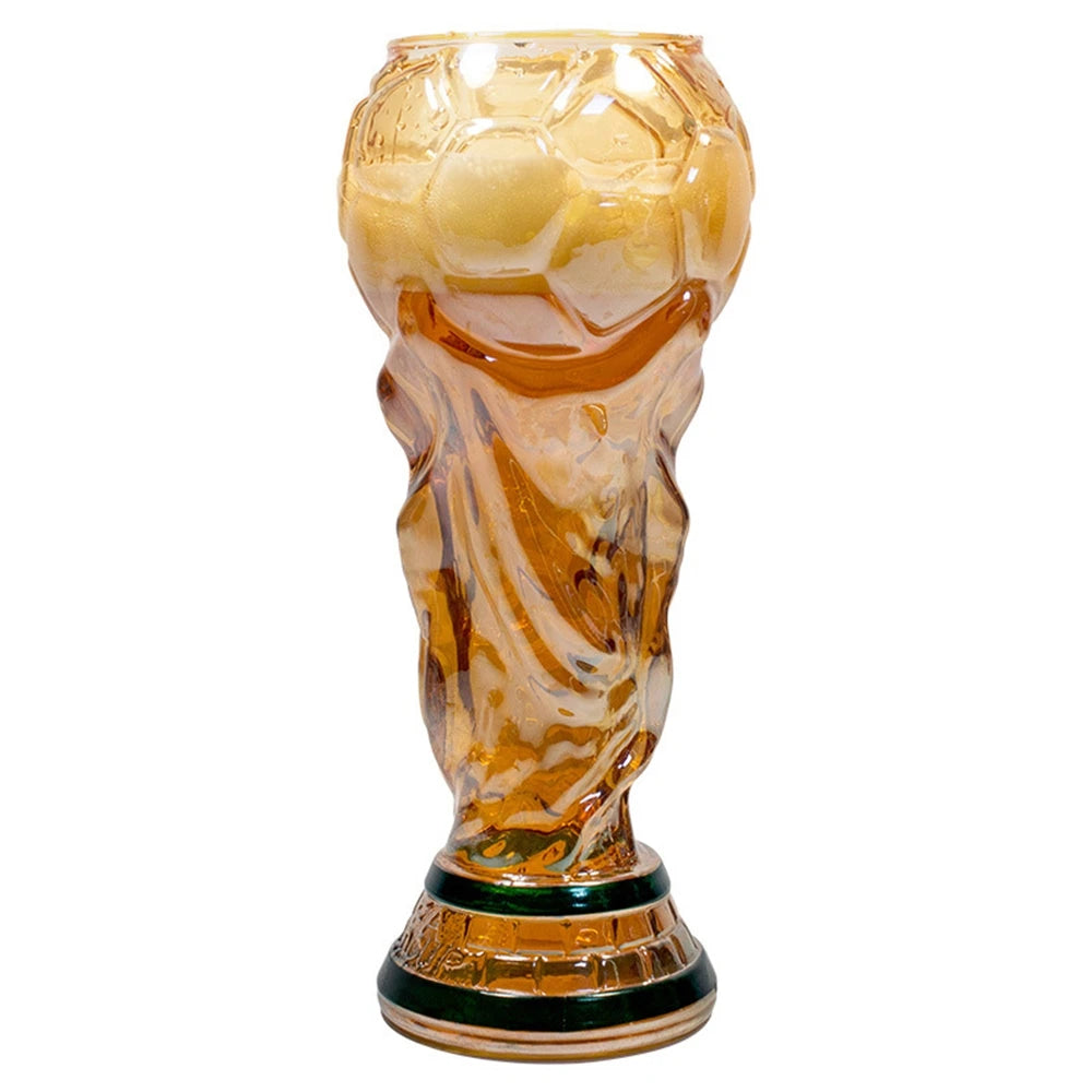 Football Soccer Trophy Shaped Beer Glass Cup Thickened Durable Sports Themed Mug for Bar Pub Party Fan Gift Home Drinkware
