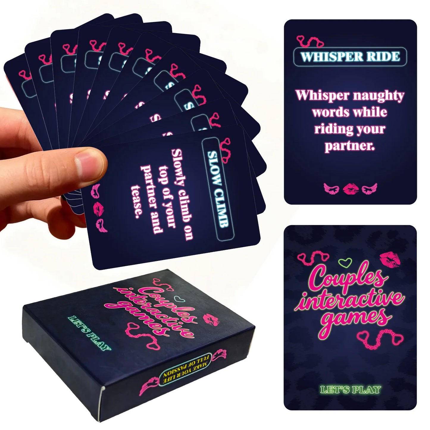 50Pcs Couple Game Cards Interactive Funny Conversation Cards Adults Enhance Relationship Entertainment Card Game Gift