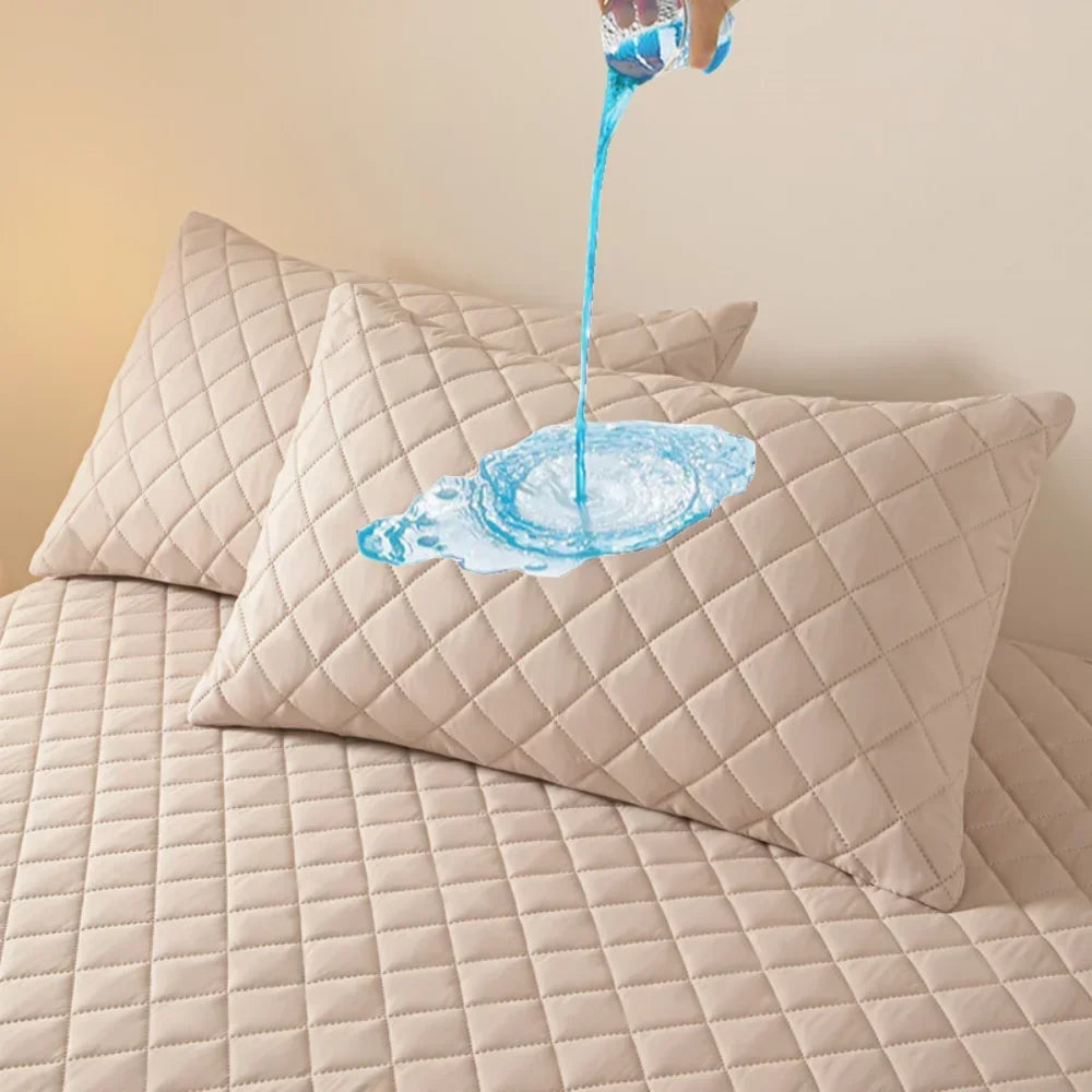 1 Pieces Waterproof Pillowcase Machine Washable Pillow Cover Bedroom Decor Suitable for With Children Just Pillowcase ,No Pillow