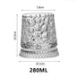 280ML Rotating Whiskey Glass Creative Crystal Premium Beer Cup Str Relief Liquor Cup With Base Straight Drink Mold Wine Glass