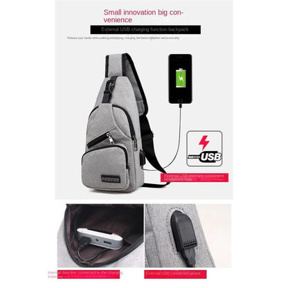 Chest Bag Men's One Shoulder Crossbody Bag Large Capacity Outdoor Sports Leisure Fashion Small Shoulder Bag Backpack Men's