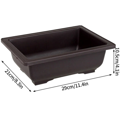 Rectangular Square Flowerpots Imitation Purple Clay Succulent Plants Pots Oval Pots Outdoor Garden Landscape Bonsai Pot Trays