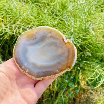 Natural Polished Agate Geode Slab Coaster Crystal Mineral Stone for Home Decor DIY Jewelry Pendant Healing Gift