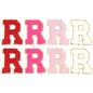 8pcs Sweet 26 Letters Towel Embroidery Patch Pink A-Z Self-adhesive Sticker Decoration For DIY Apparel Bag Crafts Accessories
