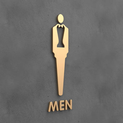 Matte Black Gold Toilet Sign Plate Acrylic 3D Wash Room Door Wall Label Sticker Wc BathRoom Signage Board Art Hotel Home Decor