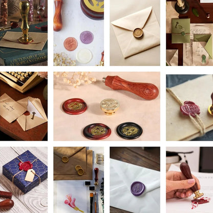 Custom Brass Wax Seal Stamp Personalized LOGO 25/30/40/50mm Round/Square Wax Sealing Head For Wedding Invitation Card Decor Seal