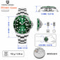 PAGANI DESIGN Men Watches Automatic Watch Mechanical Watch Sapphire Glass Stainless Steel Luminous Date Reloj Hombre Luxury Wris