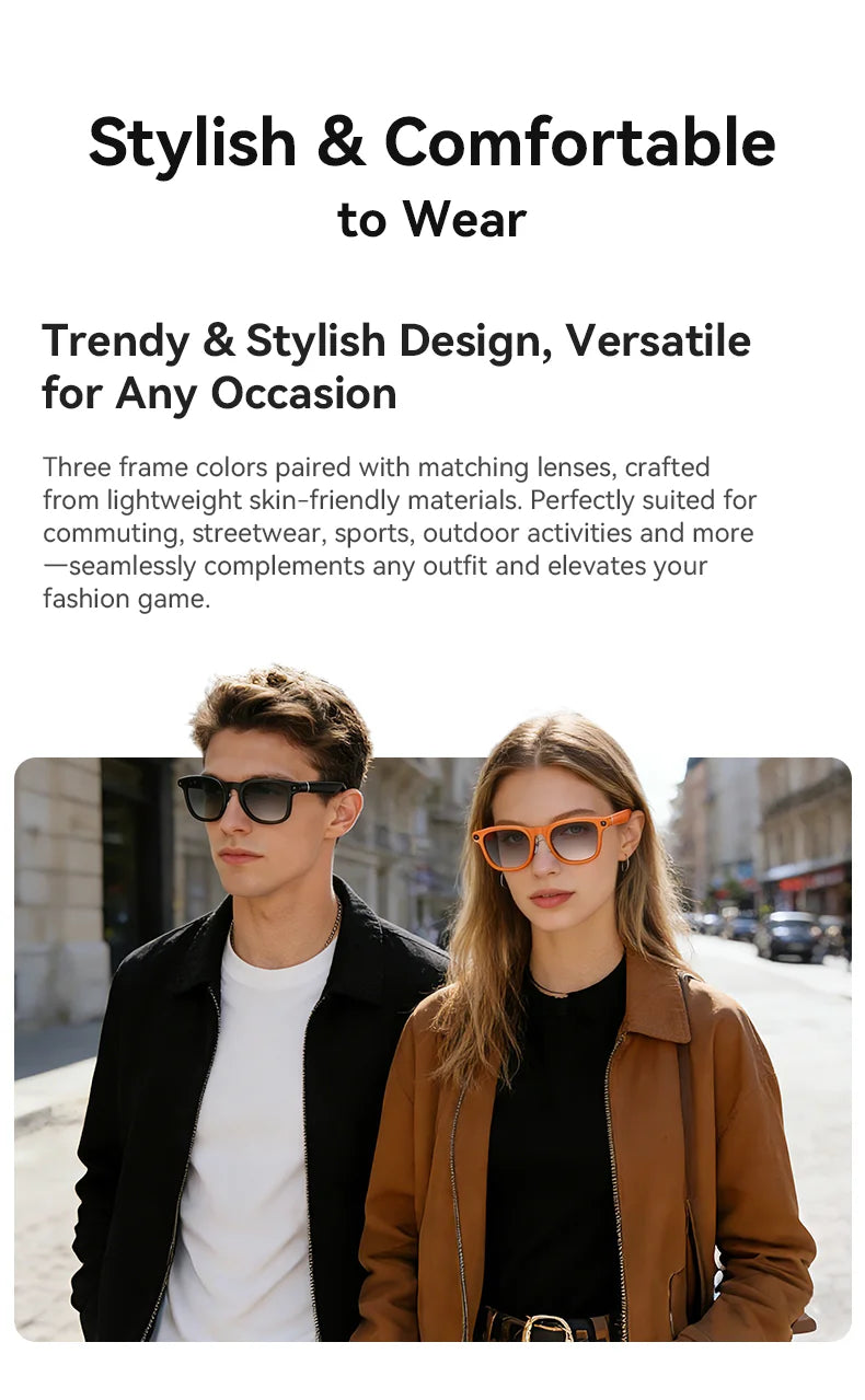 2026New AI Smart Glasses Minimalist Premium Bluetooth Calling Real-time Translation/4K Video Ultra-light TR90 Compatible Eyewear