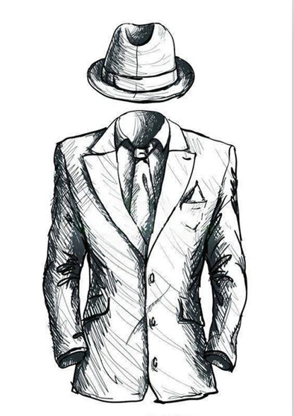 Elegant Men's Suits Luxury Wedding Notch Lapel Slim Fit 2 Piece Jacket Pants High Quality Male Clothing Customized Outfit Blazer