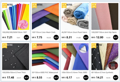 100/200/300/500x150cm 190T Colorful Water Repellent Fabric for Umbrella Raincoat Kite Tent DIY Sewing Craft Material Supplies