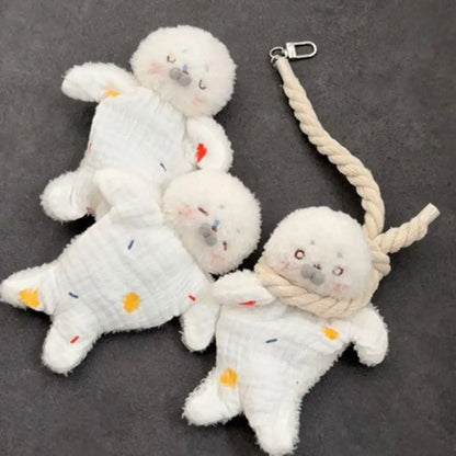 Stress Relief Plush Toy Cute Seal Bean Bag With Hanging Rope Funny Sensory For Stress Relief & Kids