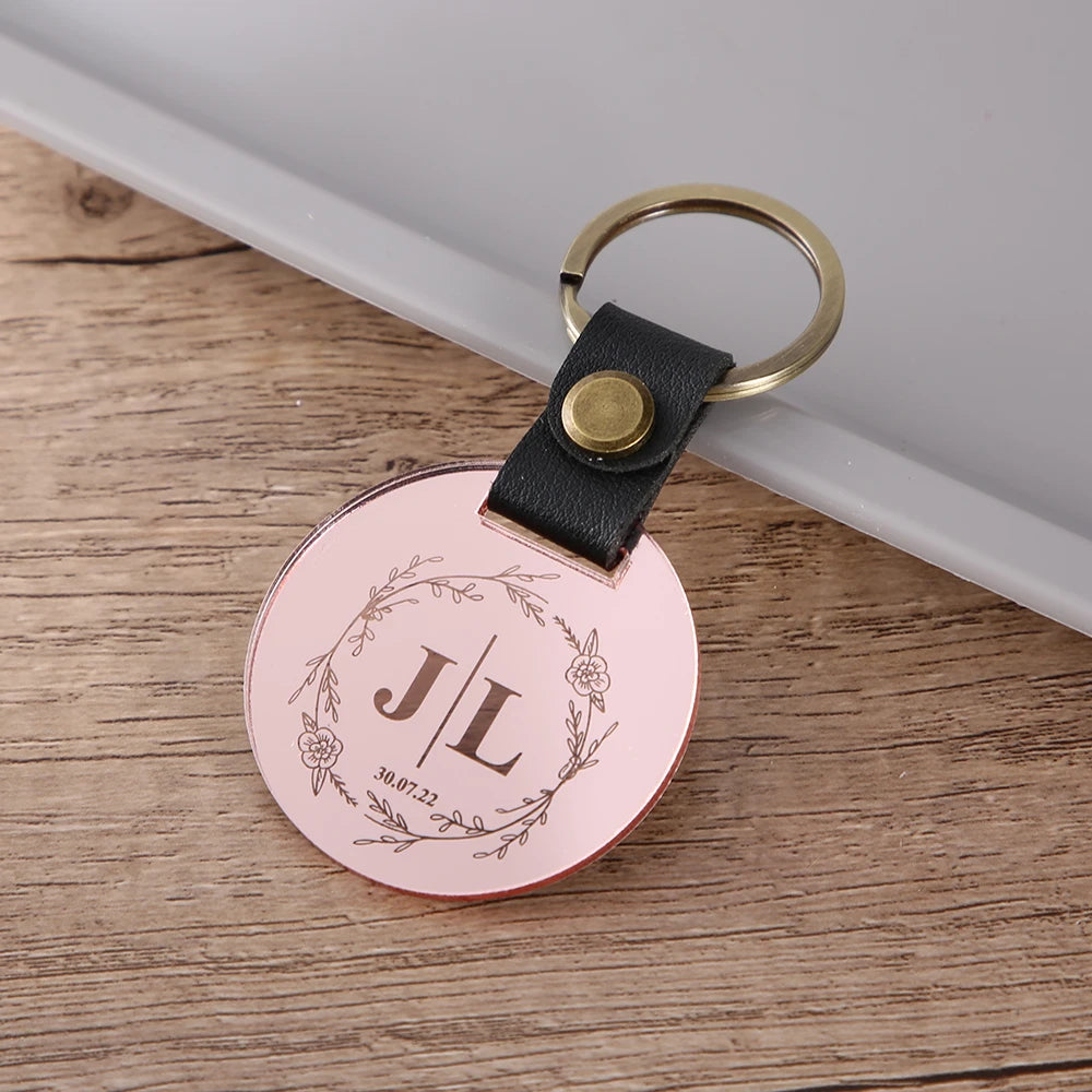Custom Engraved Wedding Names Wood Key Chain, Custom Gifts for Wedding Gift Key Chain, Birthday, Valentines or Galentines Gift