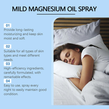 Organic Magnesium Oil Spray Promotes Calmness Better Sleep And Relaxation Helps With Deep Sleep Muscle Body Anxiety Ease Spray