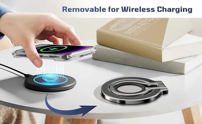 Magnetic Phone Holder Stand for Magsafe Lightweight Phone Finger Ring Snap Grip Kickstand Accessories for iPhone 17 16 15 14 13