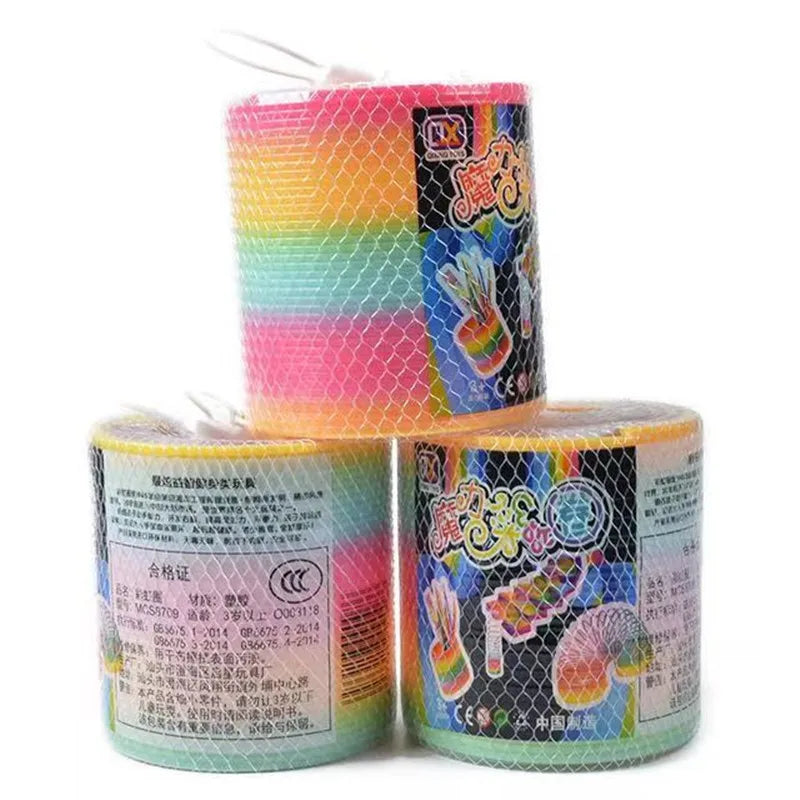 Large Rainbow Magic Circle Children's Hand Eye Coordination Toys Birthday Party Toys Party Gifts Guests Pinata Fillers