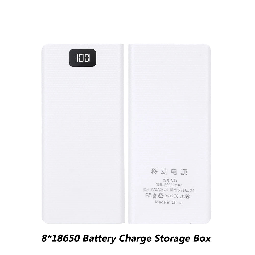DIY 18650 Power Bank Case External 5V USB Type C Battery Charge Storage Box Shell Without Battery For iPhone Xiaomi Huawei