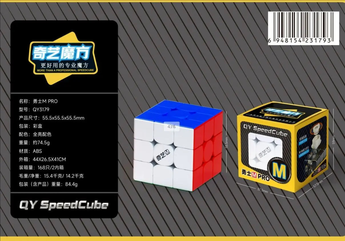 Qiyi Magic Cube 2x2 3x3 4x4 5x5 6x6 Black Stickers Educational Puzzle  Magic Cube Toys For Children Kids Gift Toy Cubo Magico