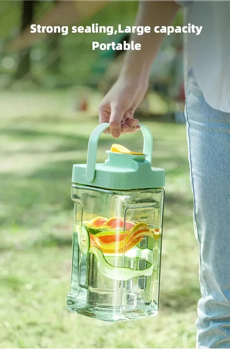 2.3/3.5l Refrigerator Cold Water Bottle With Faucet Large Iced Beverage Dispenser Beverage Juice Dispenser Kitchen Drinkware