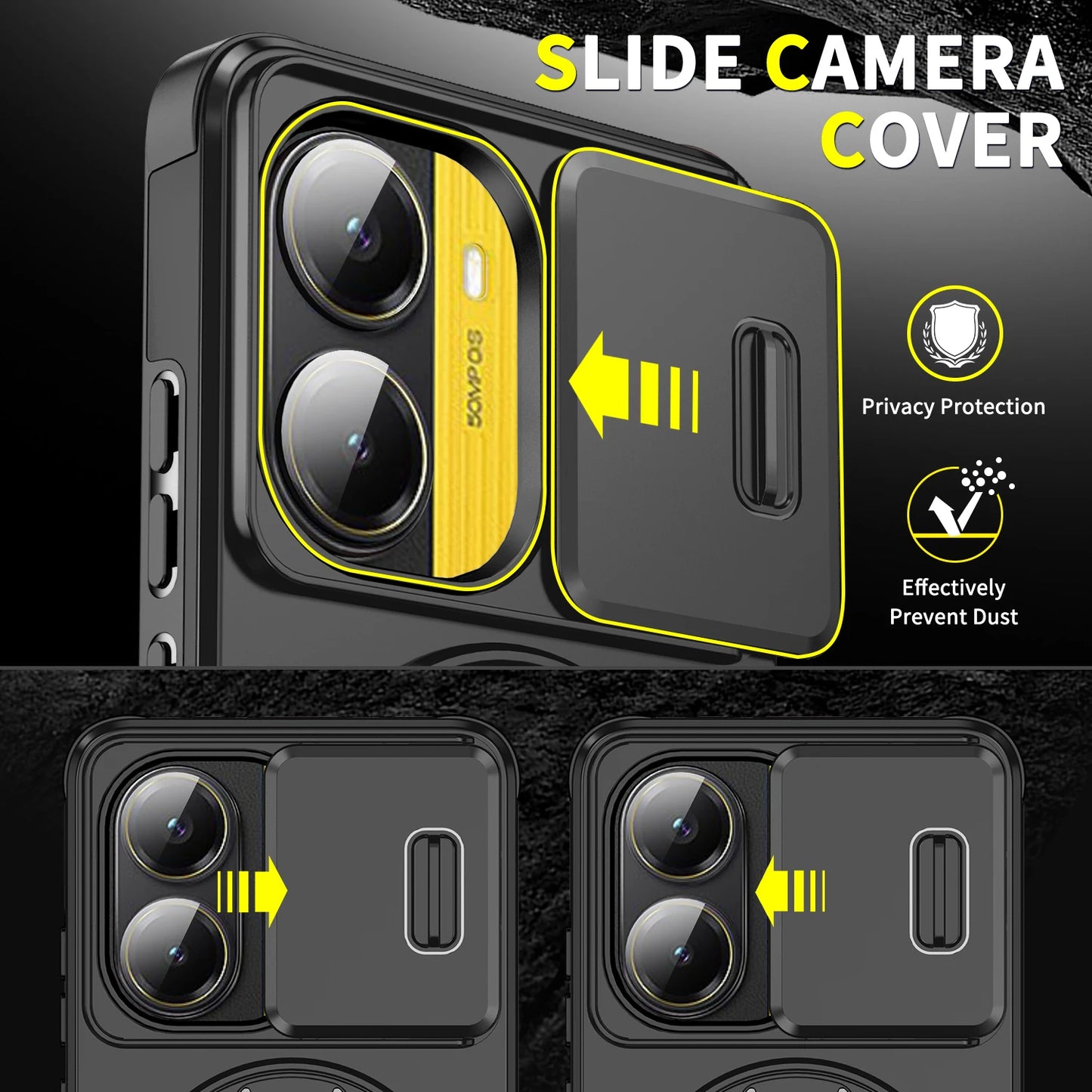 For Poco X7 Pro 5G Case Lens Protect Shockproof Armor Cover for Poko Little X7 X7 Pro X7pro Pocox7pro Car Magnetic Holder Funda