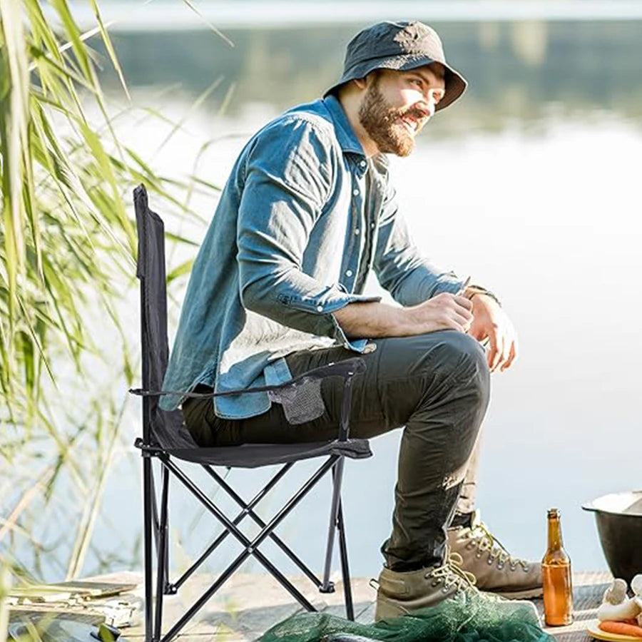 Camping Chair Armchair Foldable Chaise Pliable Folding Chairs Fishing Beach Portable Longue Accessories Outdoor Deck Tourist