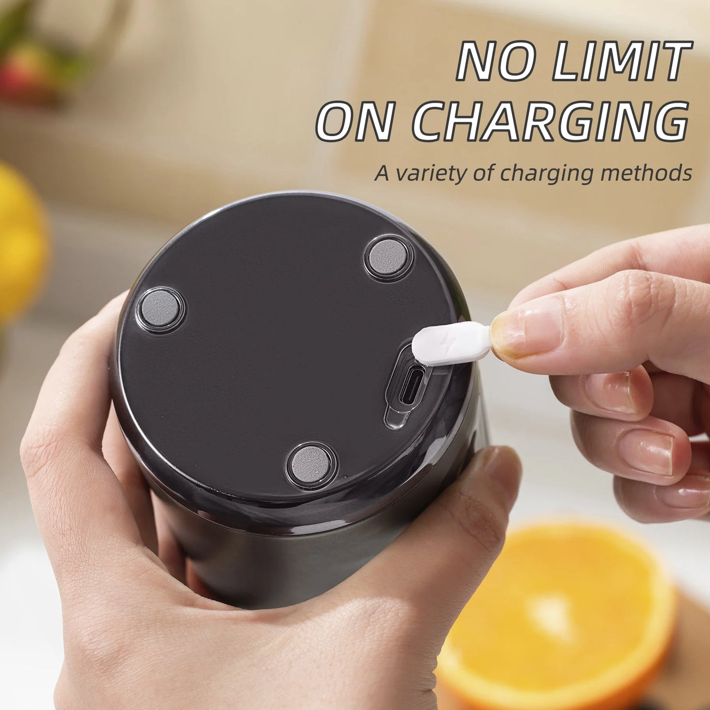 10 Blades Ultra Portable USB Rechargeable Juicer Cup 2 Cups Blender for Juice Smoothie Gym Travel Camping Home Kitchen