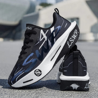 Men's Casual Sneakers, Men's Fashionable and Versatile Casual Sneakers, Lace-Up Closure Suitable for Outdoor Running, Walking, and Everyday Wear, Sporty Style, Comfortable and Snug Fit