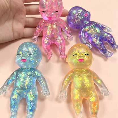 Squishy Maltose Sugar Baby Squeeze Toy Baby Stretchable Slow Rising Fidget Toy for Adults Stress Anxiety Relief Gifts Home Decor