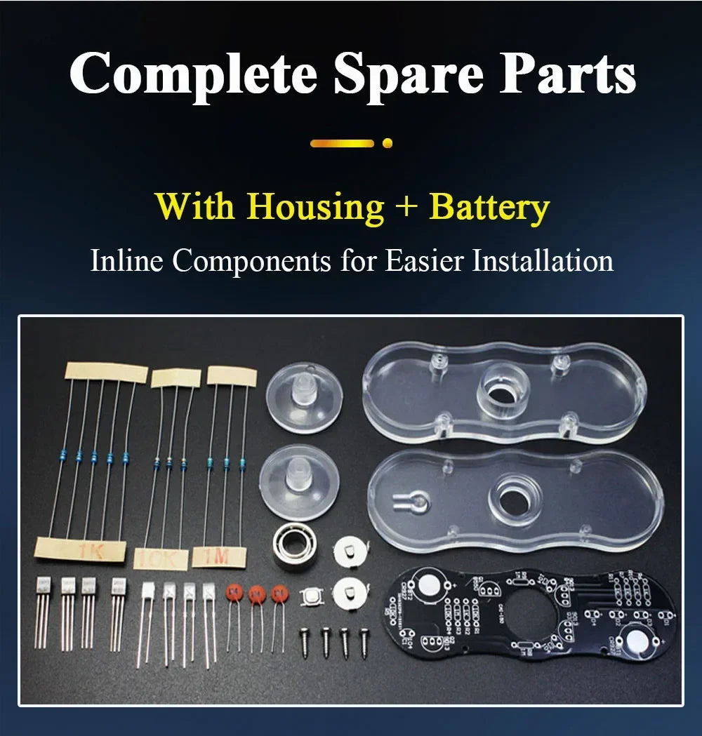 DIY LED Fidget Top Electronic Kit Soldering Project Practice Solder Assembly DIY Electronic Kit Component Colour Light